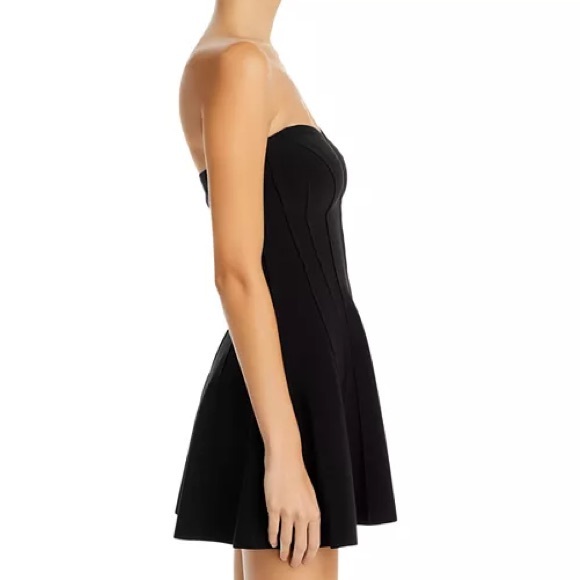 Norma Kamali Black Grace Strapless Mini Dress Size Small - Picture 6 of 13